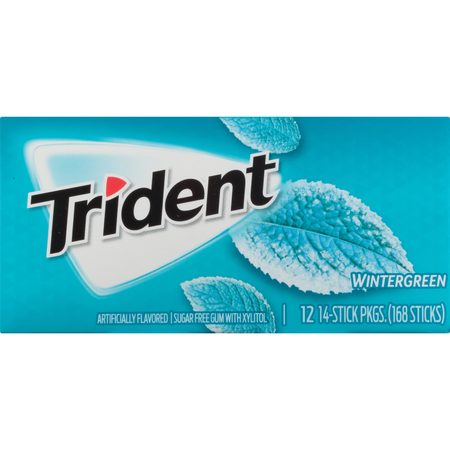 Trident Trident Sugar Free Wintergreen Gum 14 Pieces, PK144 01161
